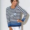 Damen Rabe | Rabe Druck-Streifenpullover