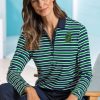 Damen Rabe | Rabe Damen Streifenpoloshirt