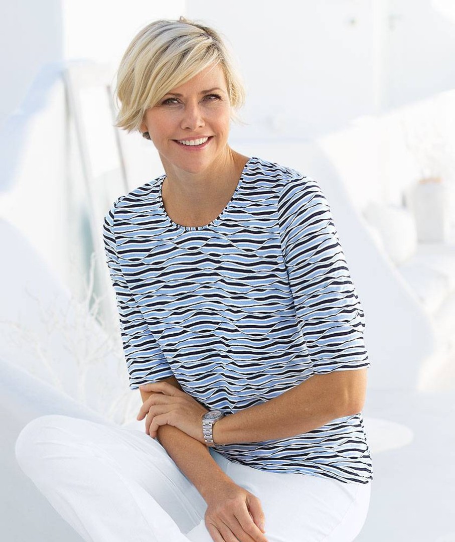 Damen Lebek | Lebek Damen Jacquard-Shirt