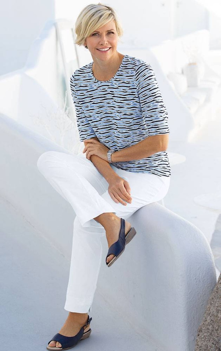 Damen Lebek | Lebek Damen Jacquard-Shirt
