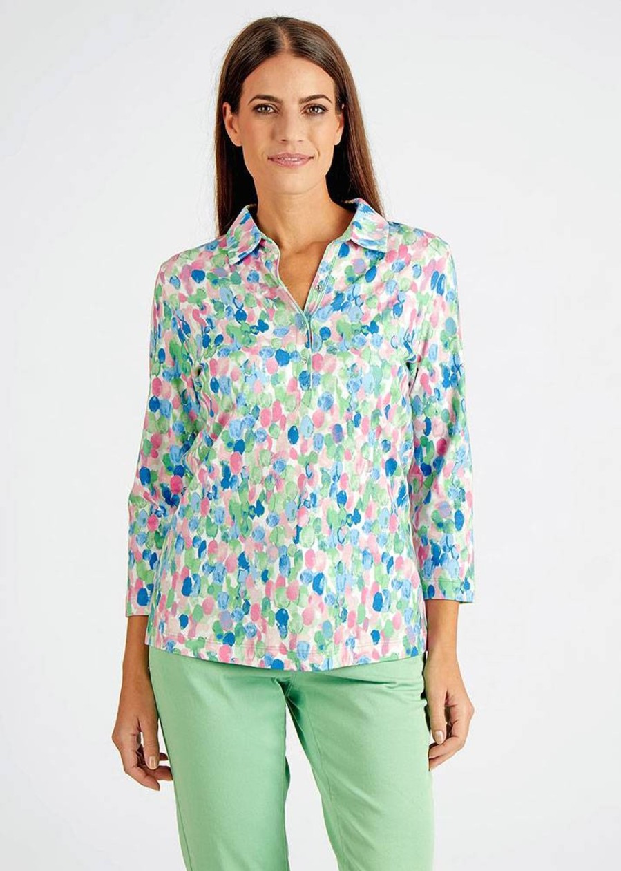 Damen Rabe | Rabe Damen Druckpoloshirt