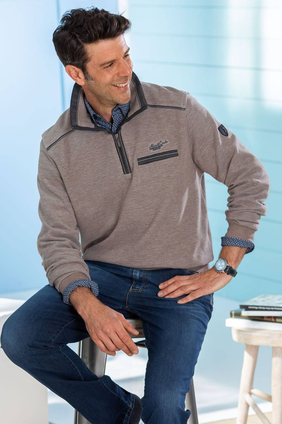 Herren Monte Carlo | Monte Carlo Zipp-Sweater