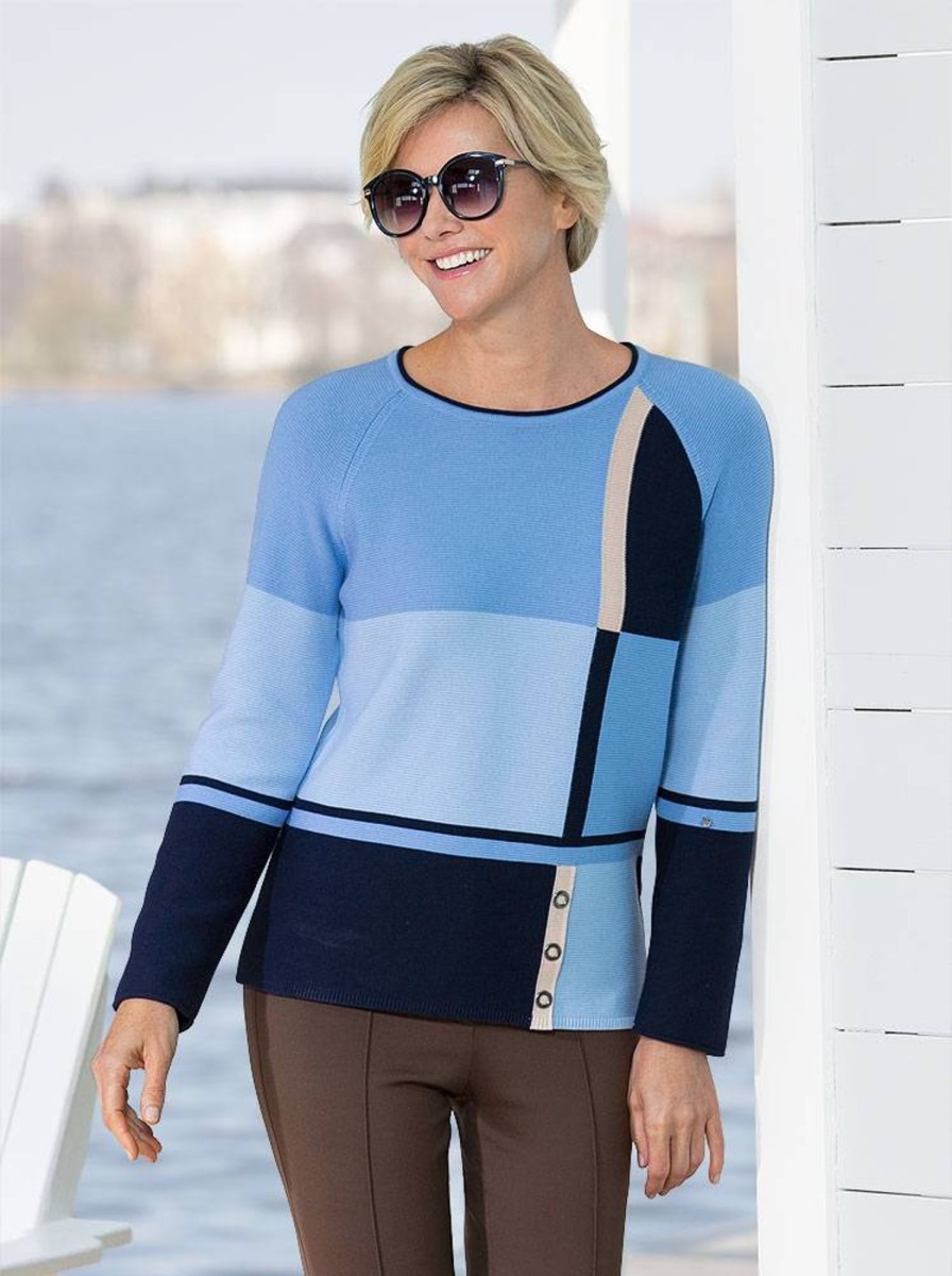 Damen Rabe | Rabe Damen Intarsien-Pullover