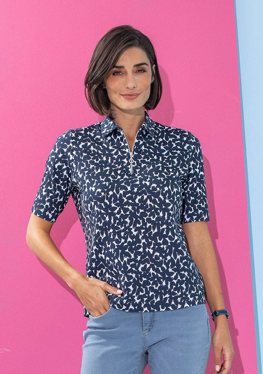Damen Rabe | Rabe Damen Druckpoloshirt