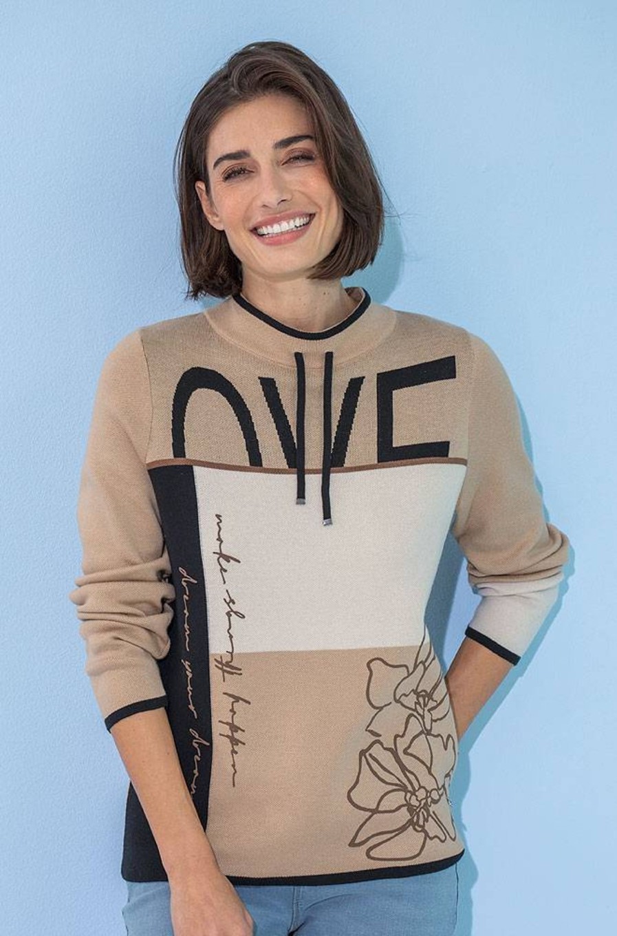 Damen Rabe | Rabe Damen Intarsien-Pullover