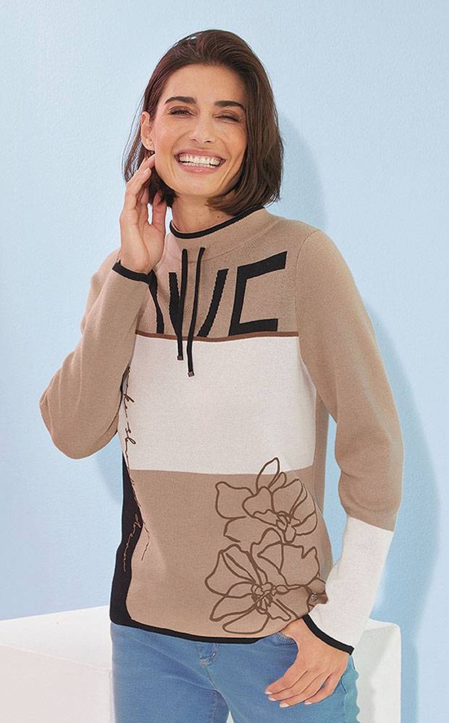 Damen Rabe | Rabe Damen Intarsien-Pullover