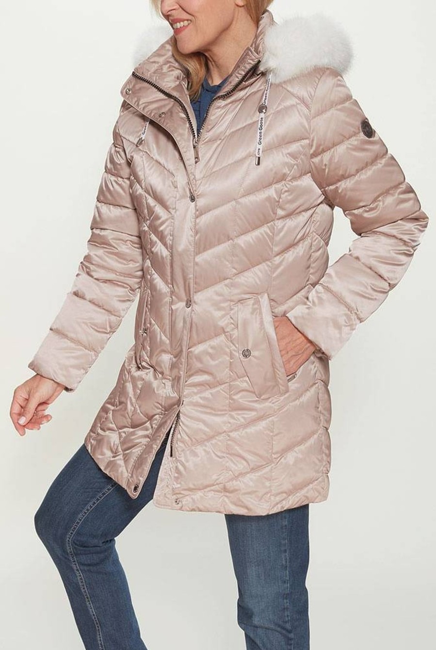 Damen Green Goose | Green Goose Damen Stepp-Parka