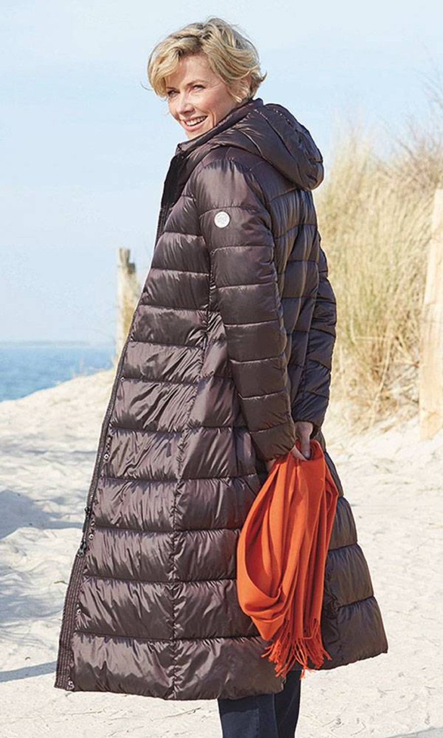 Damen Green Goose | Green Goose Damen Long-Steppmantel