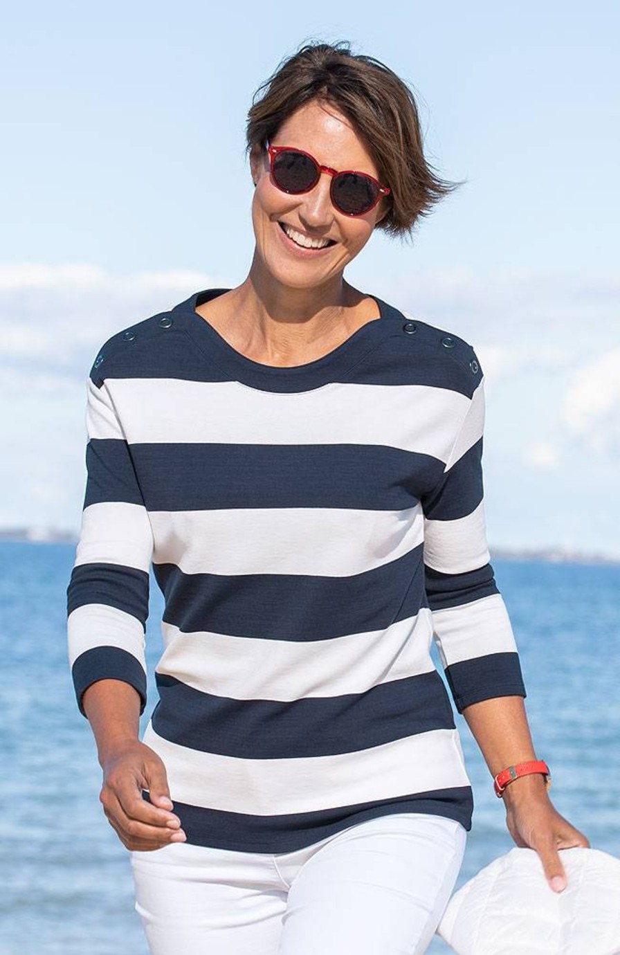 Damen Lebek | Lebek Blockstreifen-Sweatshirt