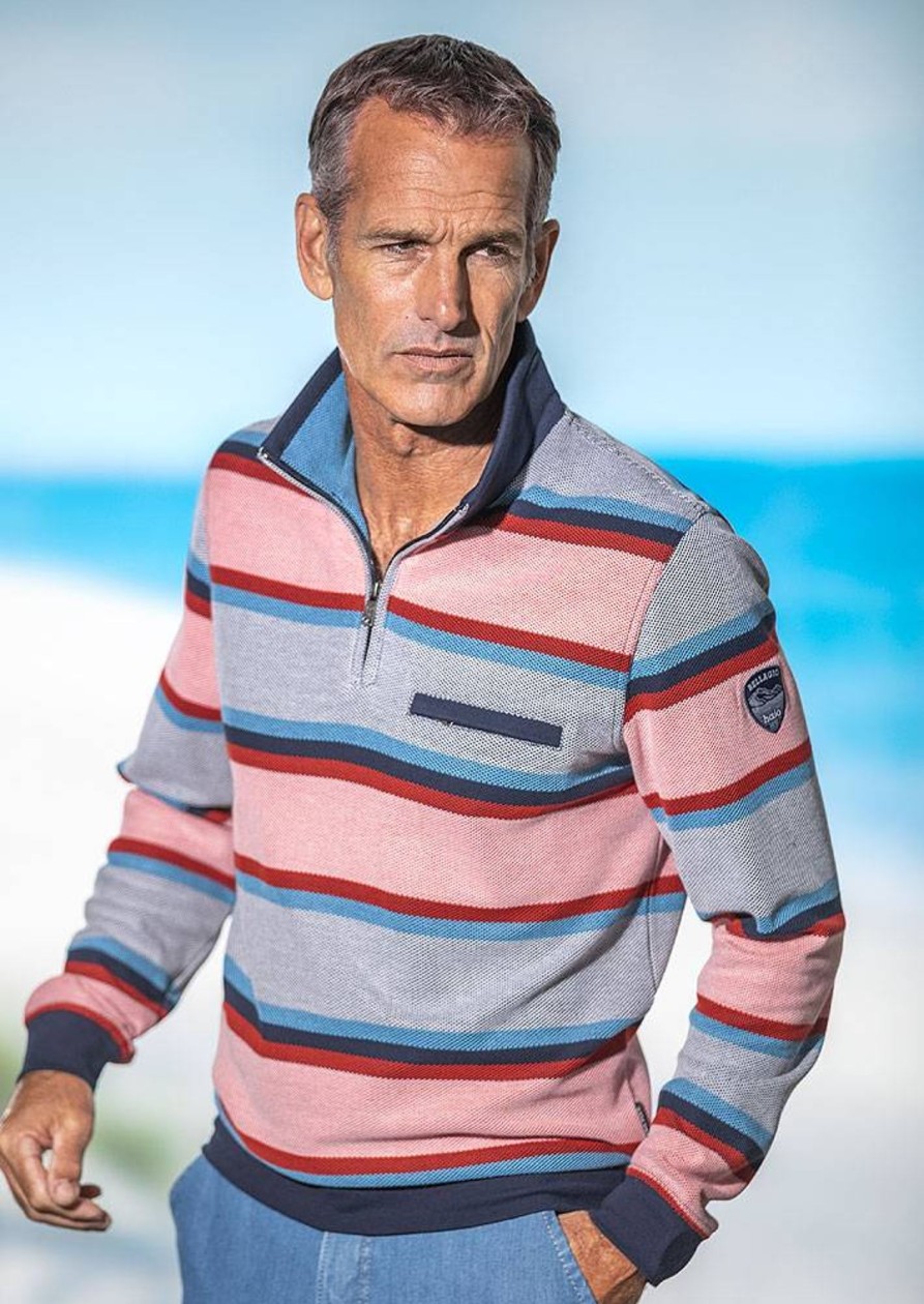 Herren hajo | Hajo Streifensweater Stayfresh