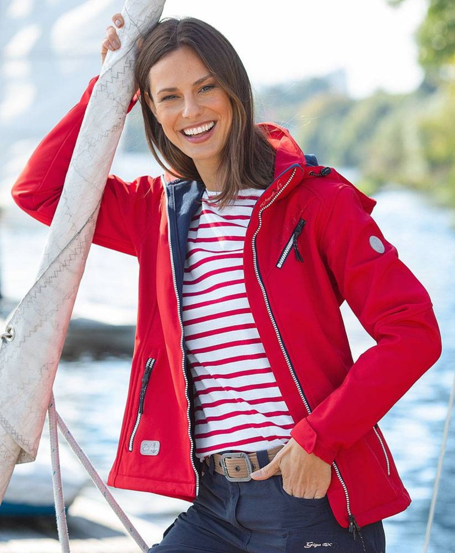 Damen Dry Fashion | Dry Fashion Damen Softshelljacke Mit Kontrast