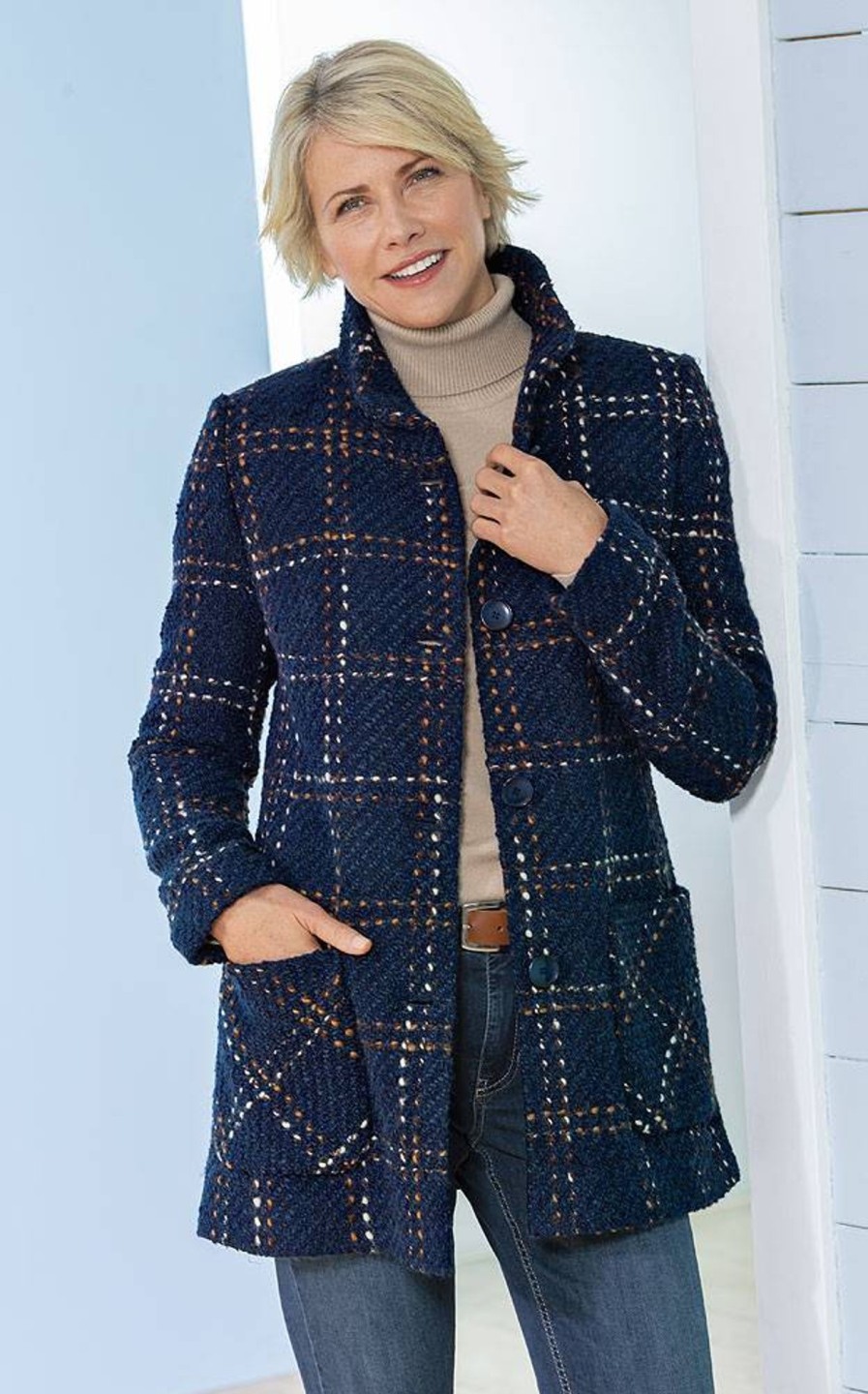Damen Lebek | Lebek Damen Bouclu00E9-Wolljacke