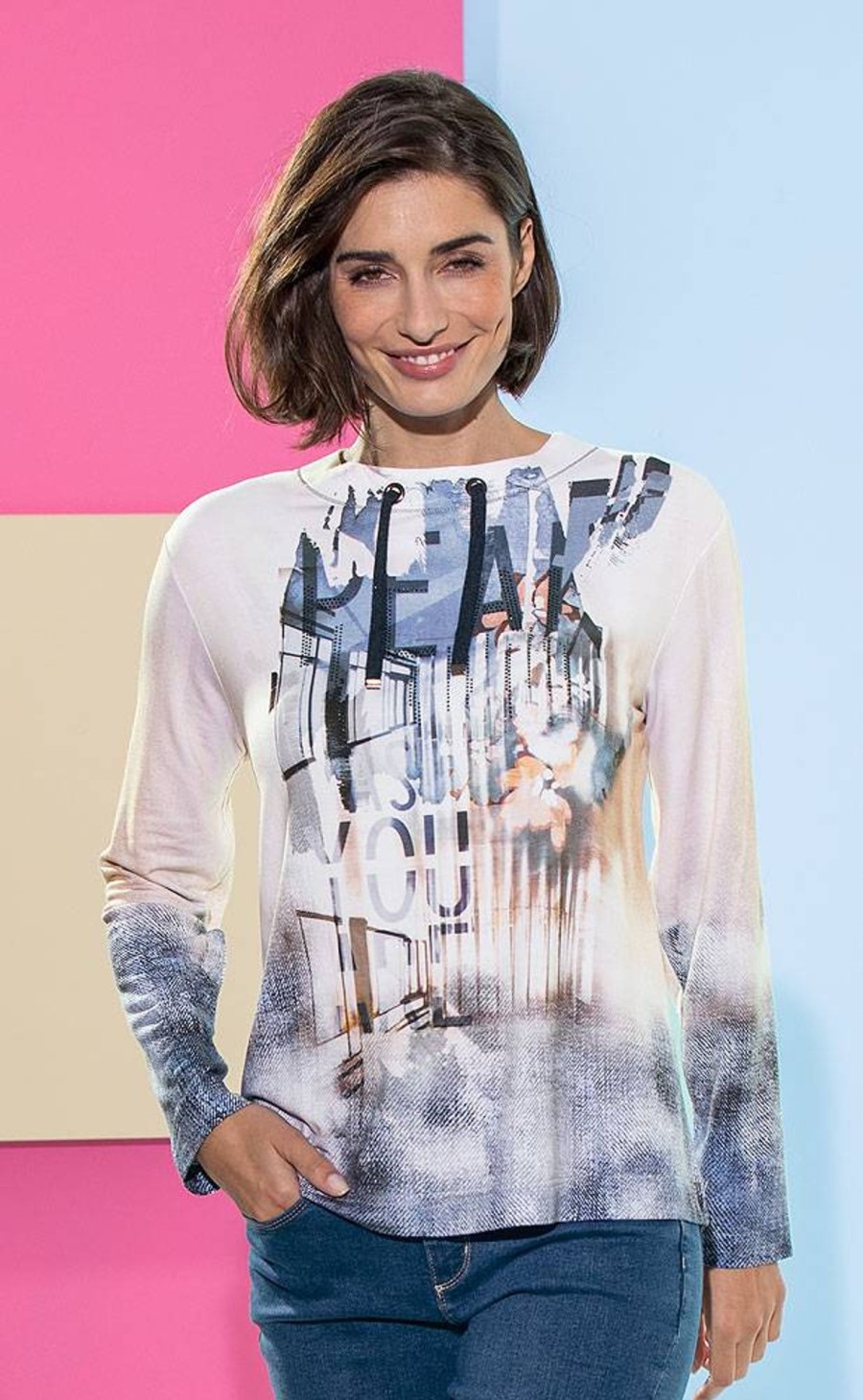 Damen Rabe | Rabe Damen Druck-Sweatshirt