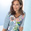 Damen Lebek | Lebek Damen Druck-Streifenshirt
