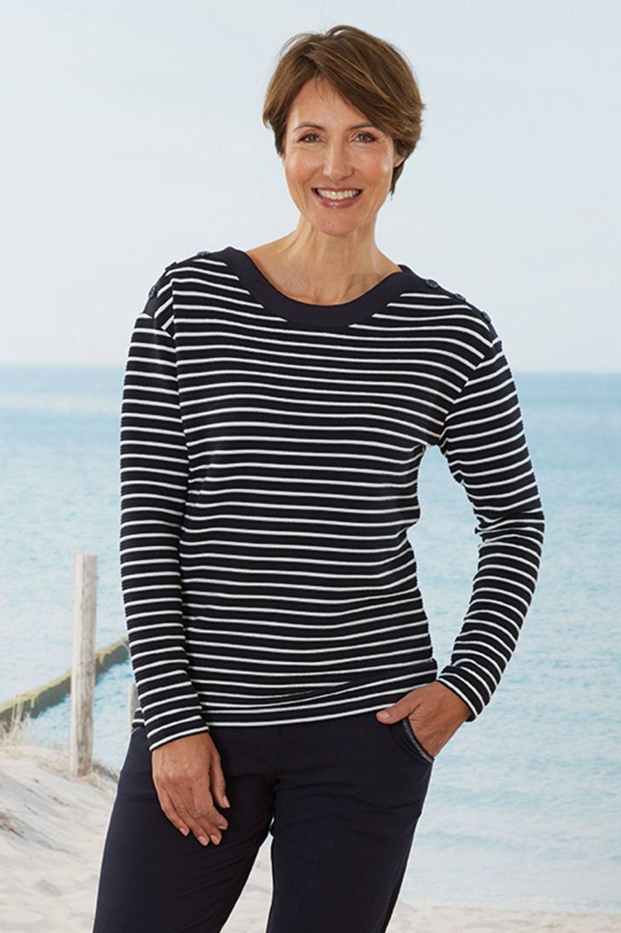 Damen Lebek | Lebek Streifen-Sweatshirt