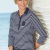 Damen Rabe | Rabe Damen Streifen-Poloshirt
